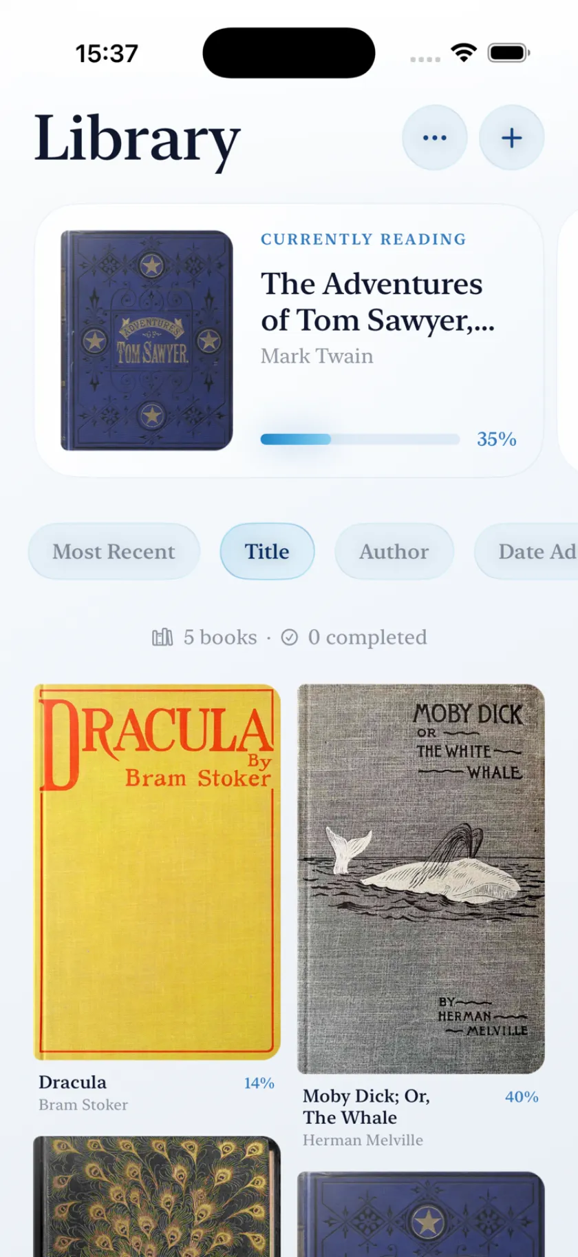 The same library on a pale blue background